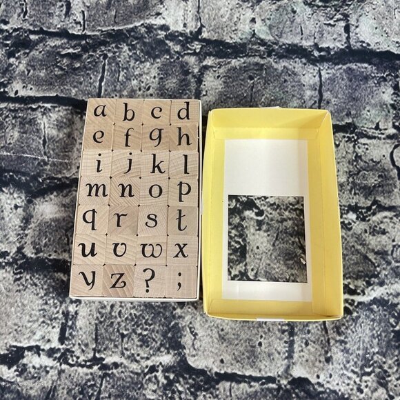 PSX Picca Style Lower Case Creative Characters Rubber Stamp Alphabet Set SK505 - Picture 2 of 4